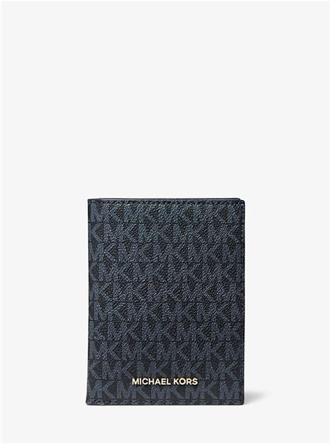 michael kors bedford travel medium|Bedford Travel Medium Logo Stripe Passport Wallet .